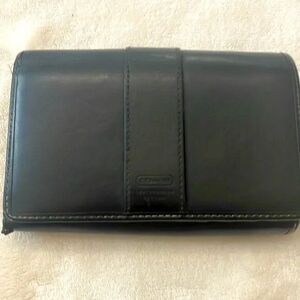 COACH BLACK WALLET BIFORD POCKETS/ZIP Sz 5.5 X 4